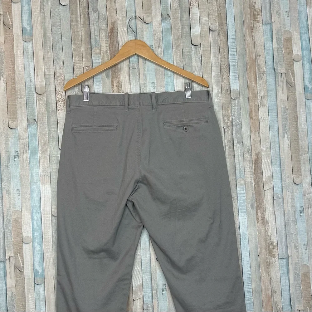J Crew 33 Gray Stretch Chino Twill 770 Khaki‎ Pant Trouser Straight Fit Leg